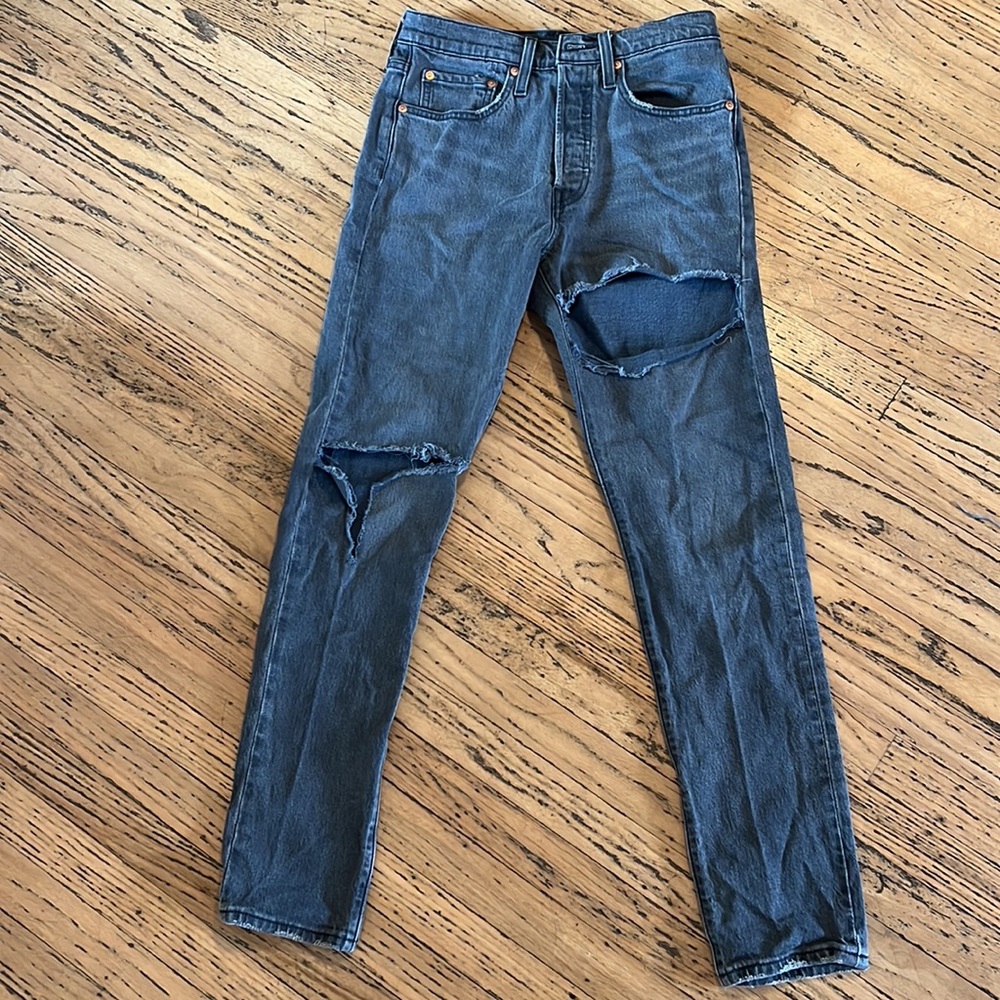 Levi’s 501 S Skinny black fade denim